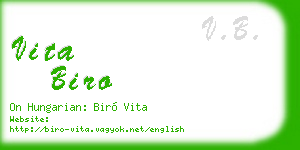 vita biro business card